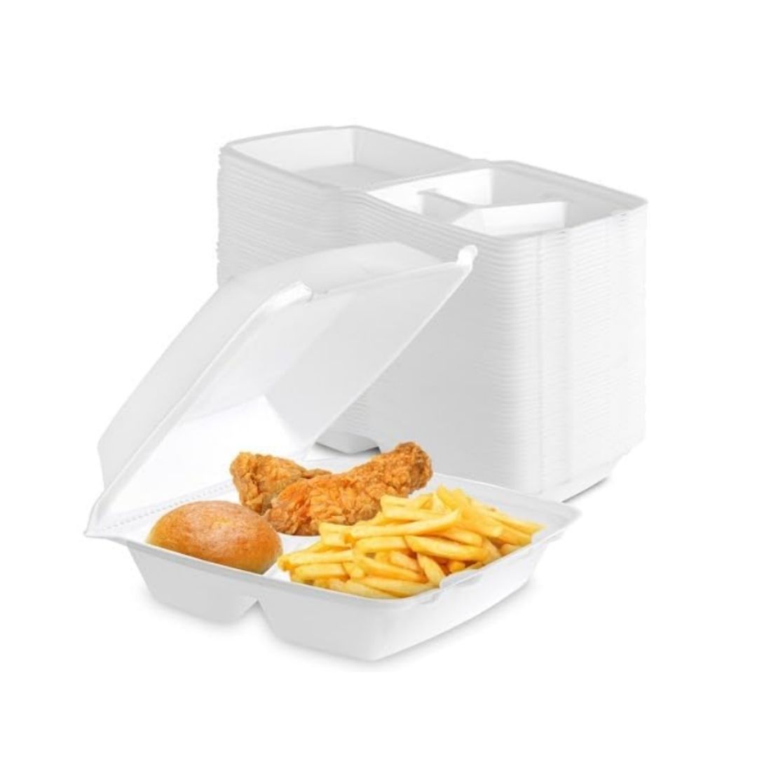 Contenedor Termo Foam 9×9 Blanco con Divisiones