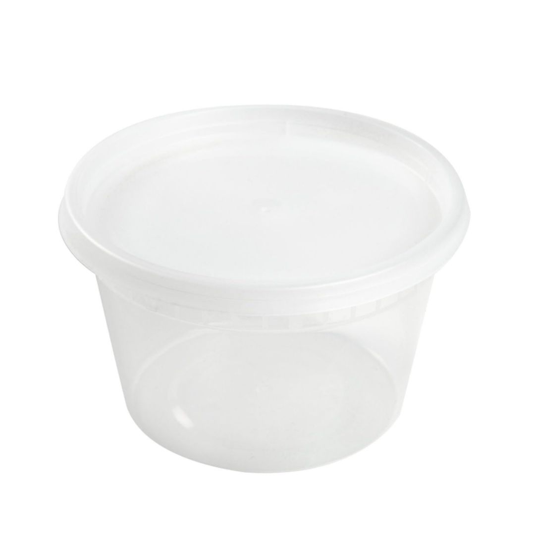 Envase Deli Hermético 16 oz 117 mm Transparente con Tapa