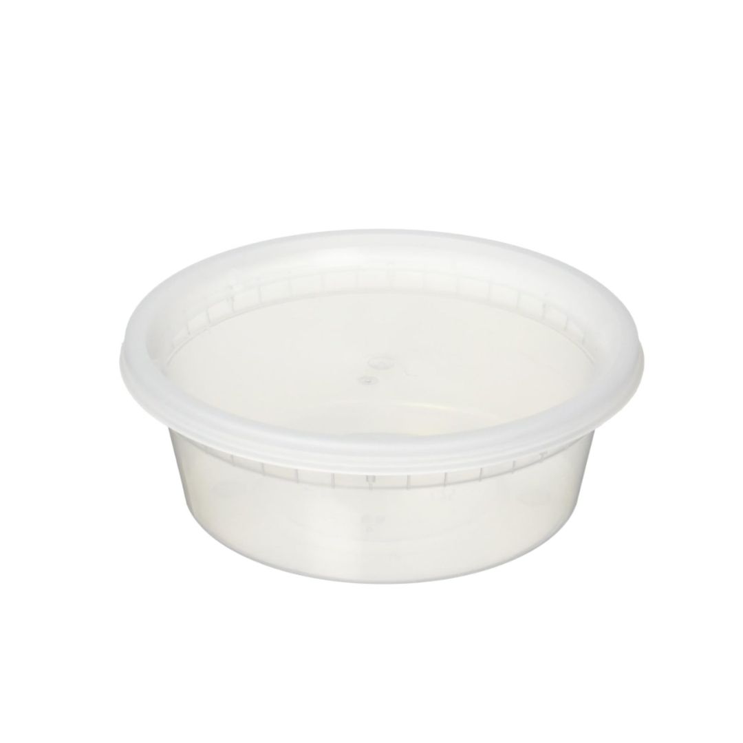 Envase Deli Hermético 8 oz 117 mm Transparente sin Tapa