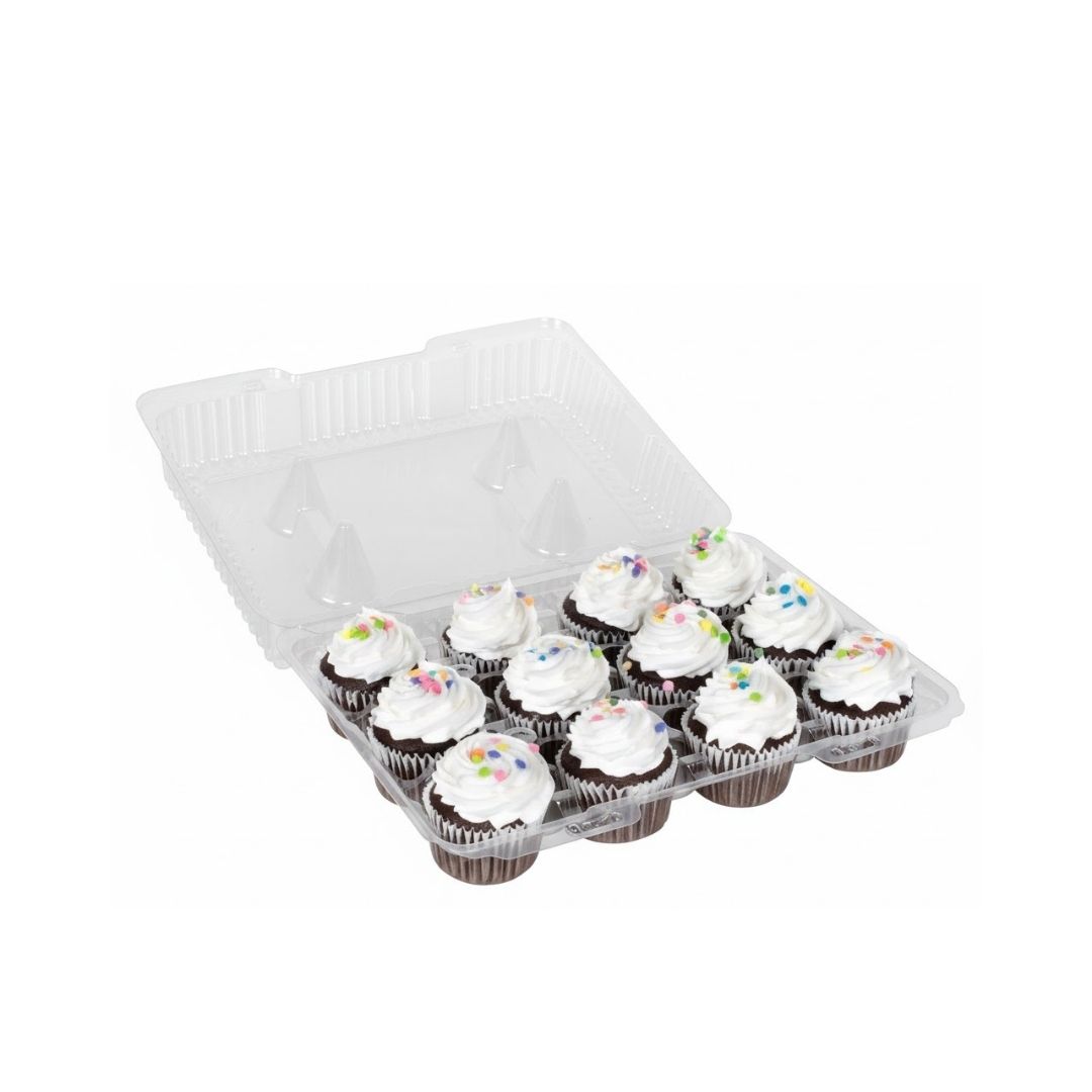 Envase Cupcake 12 Depósitos Traslúcido