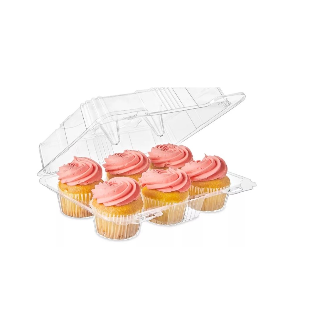 Envase Cupcake 6 Depósitos Traslúcido (HYPLAS)