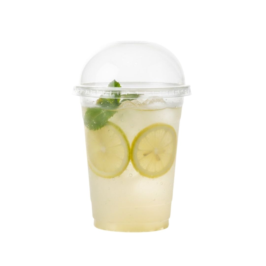 Vaso PET 16–18 oz – 98 mm con Tapa Domo con Hueco